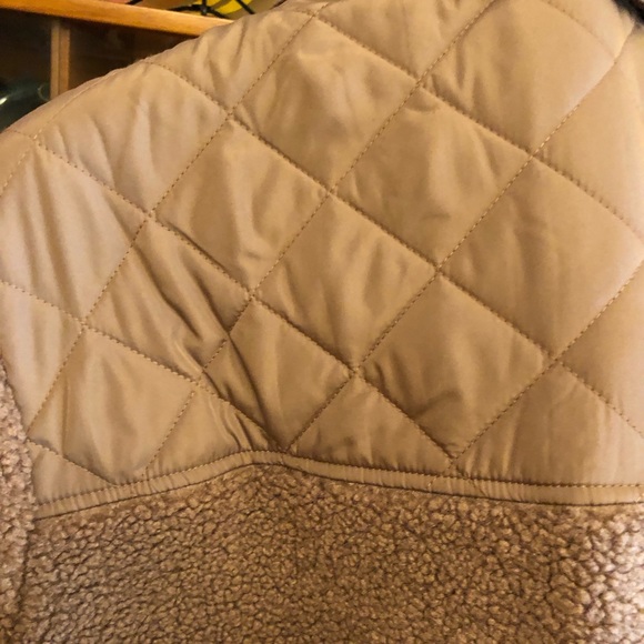 Lite Weight Quilted Teddy Jacket in a dark Carmel Color - Picture 3 of 10